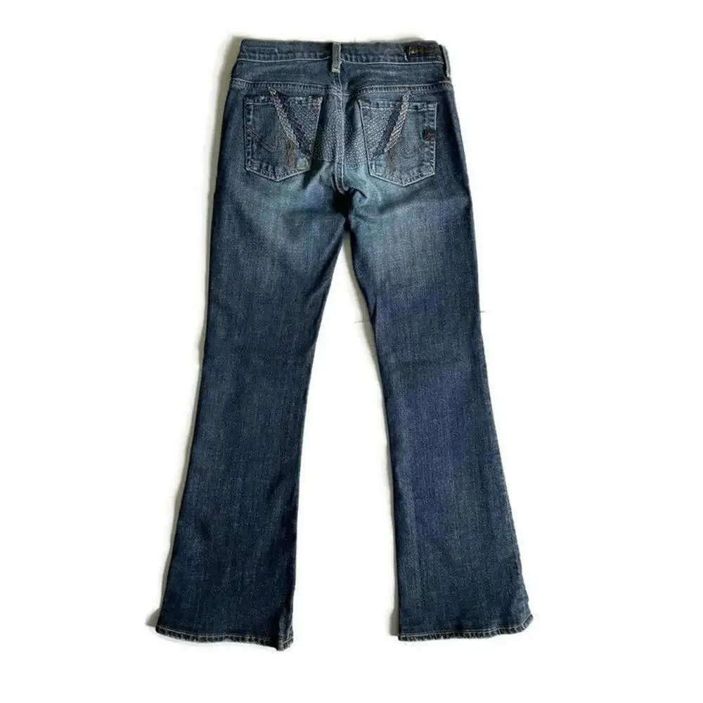Citizens Of Humanity Womens Big Sur 092 Low Waist Flair Embroidered Med Wash 26 - Picture 3 of 9
